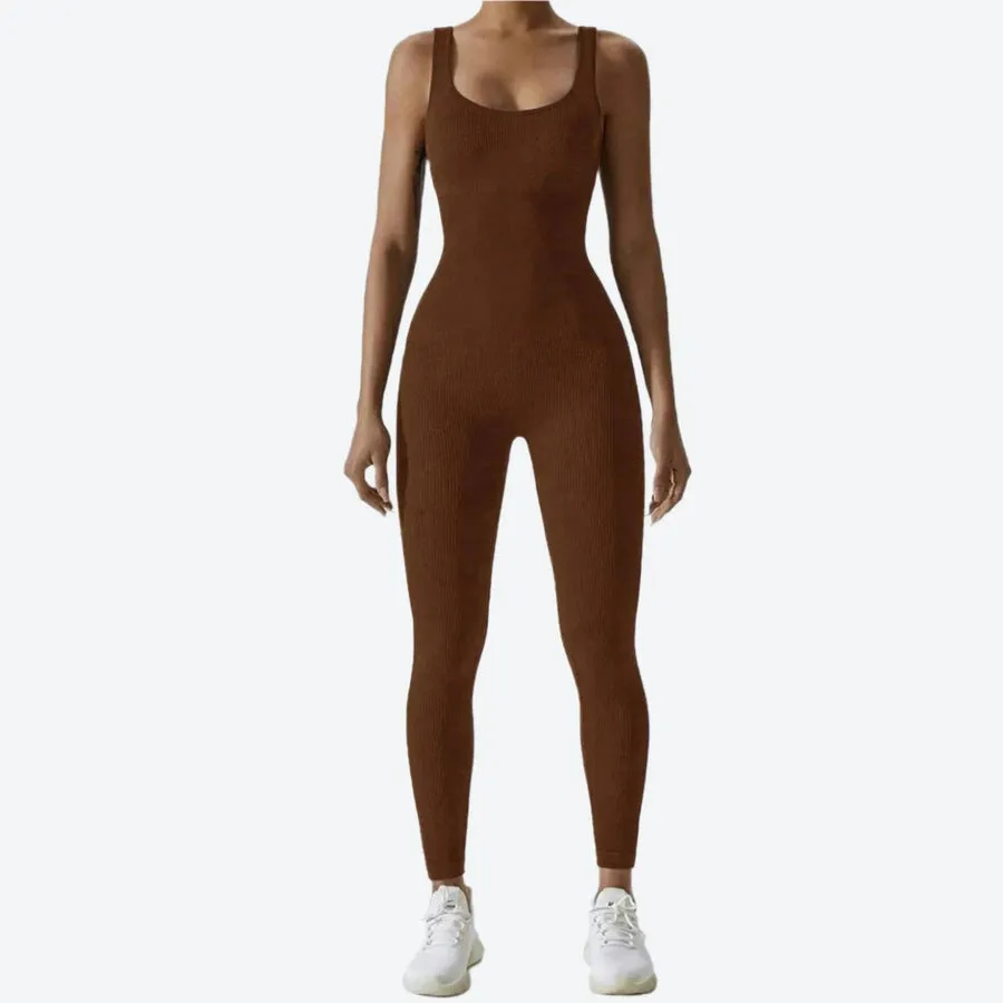Seamless Stretch Fit Sleeveless Jumpsuits
