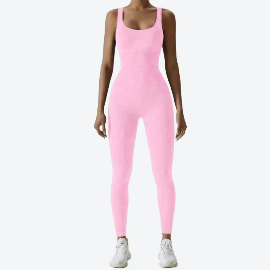 Seamless Stretch Fit Sleeveless Jumpsuits