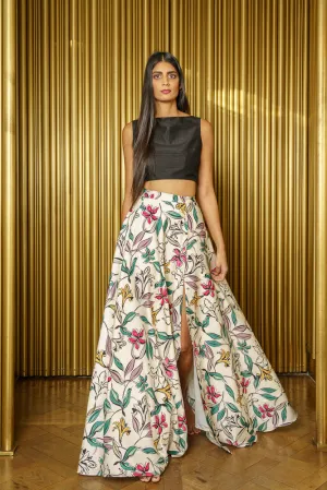 SEERA Raw Silk Lehenga Top