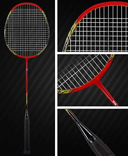 Senston - 2 Player Badminton Racket Set - Including 1 Badminton Bag/2 Rackets/2 Badminton /2 Grip­
