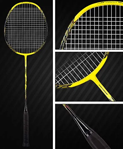 Senston - 2 Player Badminton Racket Set - Including 1 Badminton Bag/2 Rackets/2 Badminton /2 Grip­