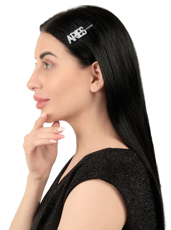 Silver Aries Hairclip