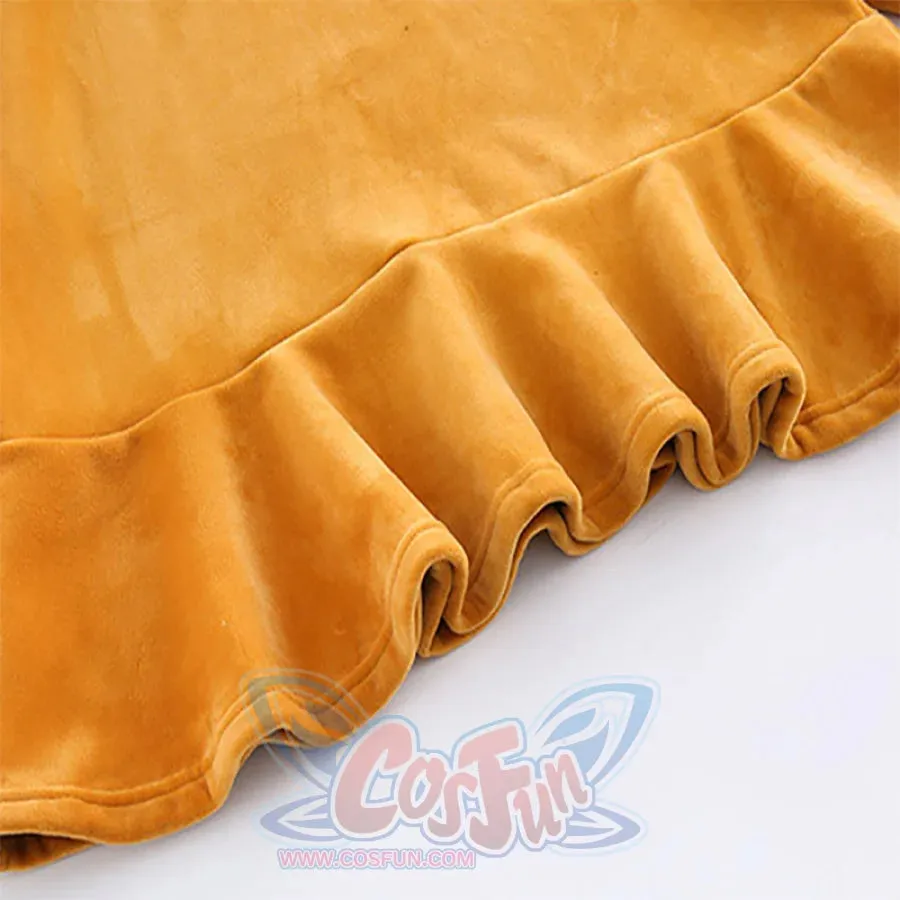 SLEEP Letter Print Velvet Ruffle Hooded Dress