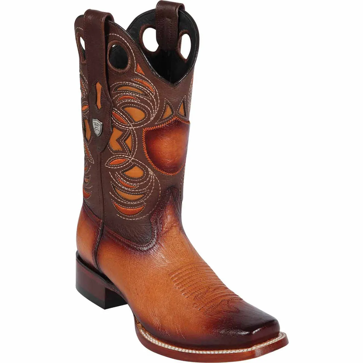Smooth Ostrich Rodeo Toe Western Boots