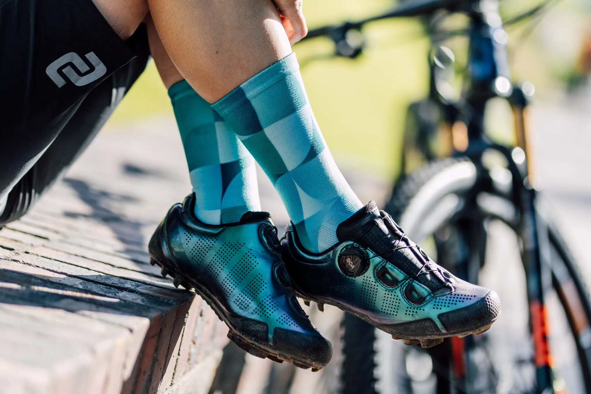 Solid Turquoise Socks