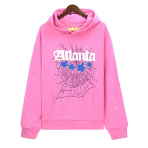 Sp5der Atlanta Hoodie-Pink #5503