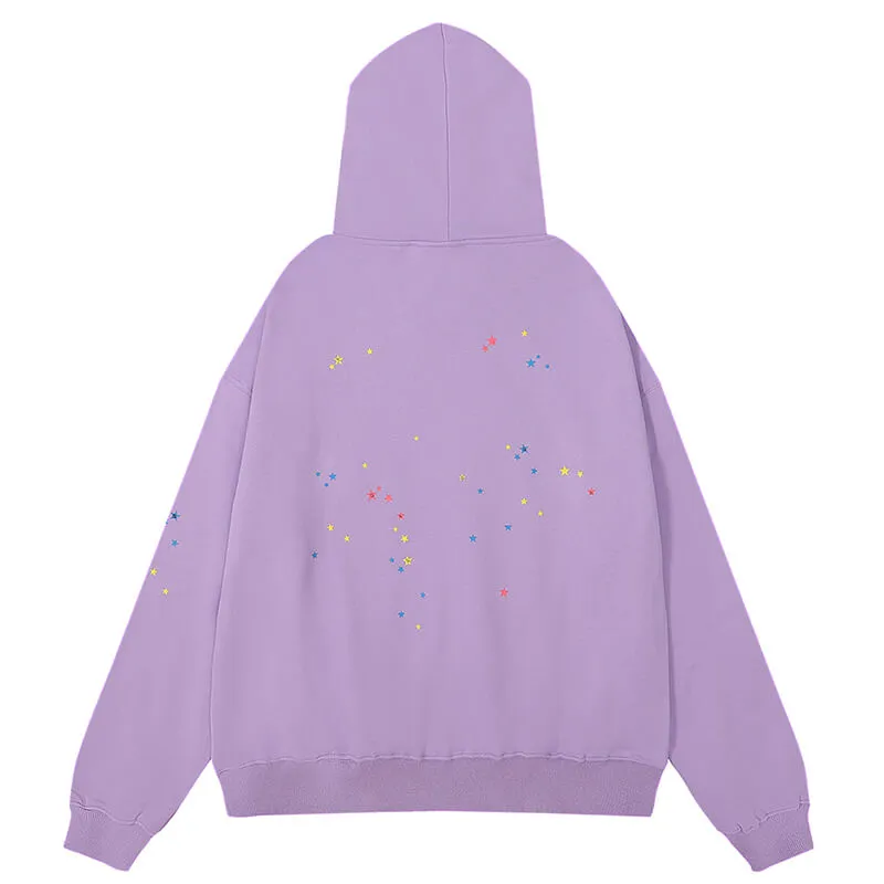 Sp5der Spider Web Hoodie-Purple #8207