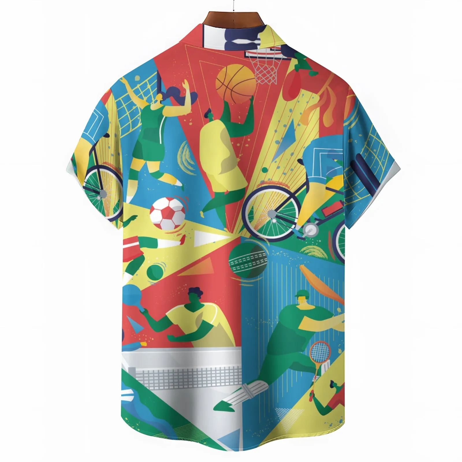 Sports Olympic Spirit Casual Short Sleeve Shirt 2404000470