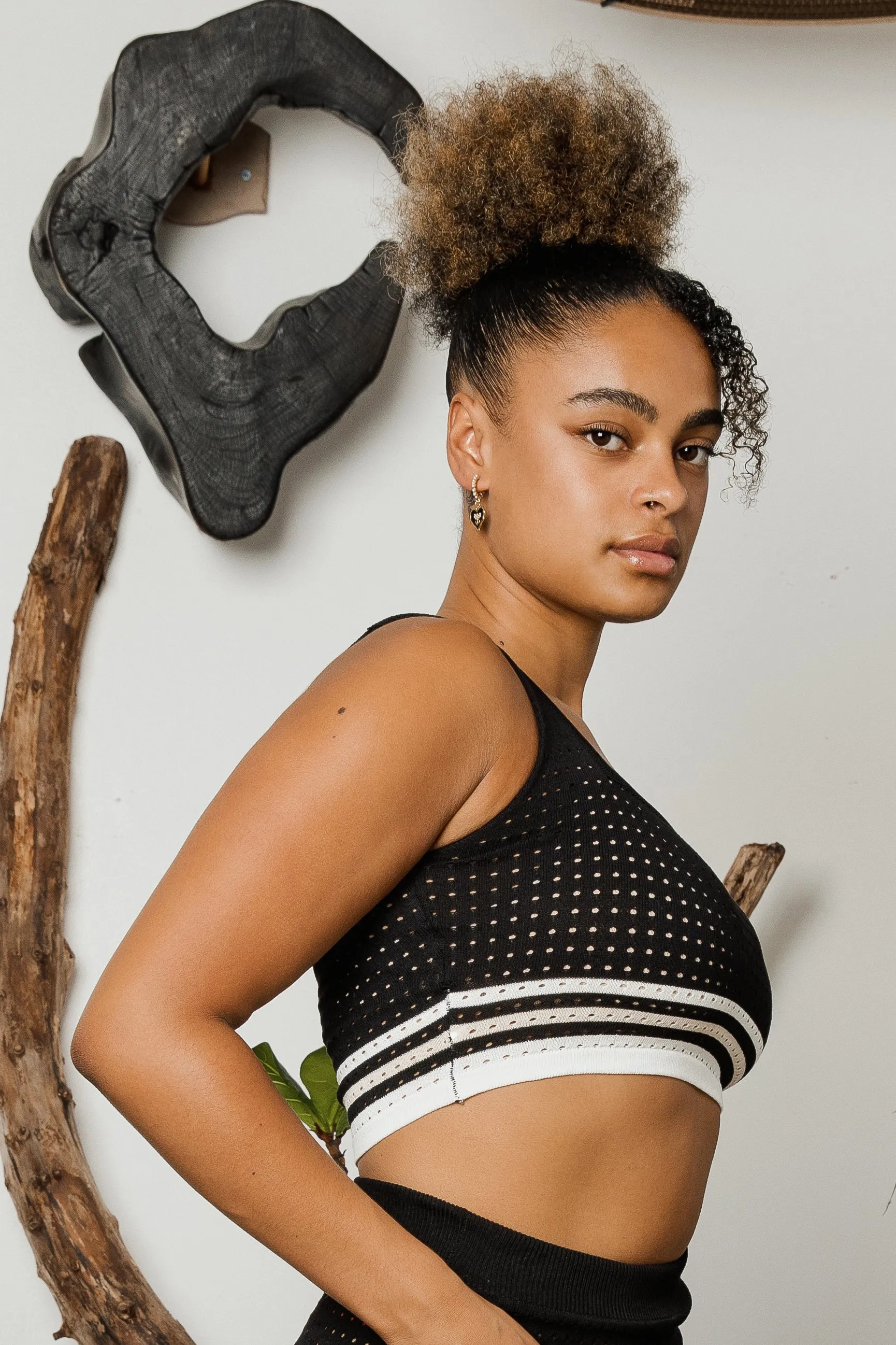 Sports Style Striped Crop Top