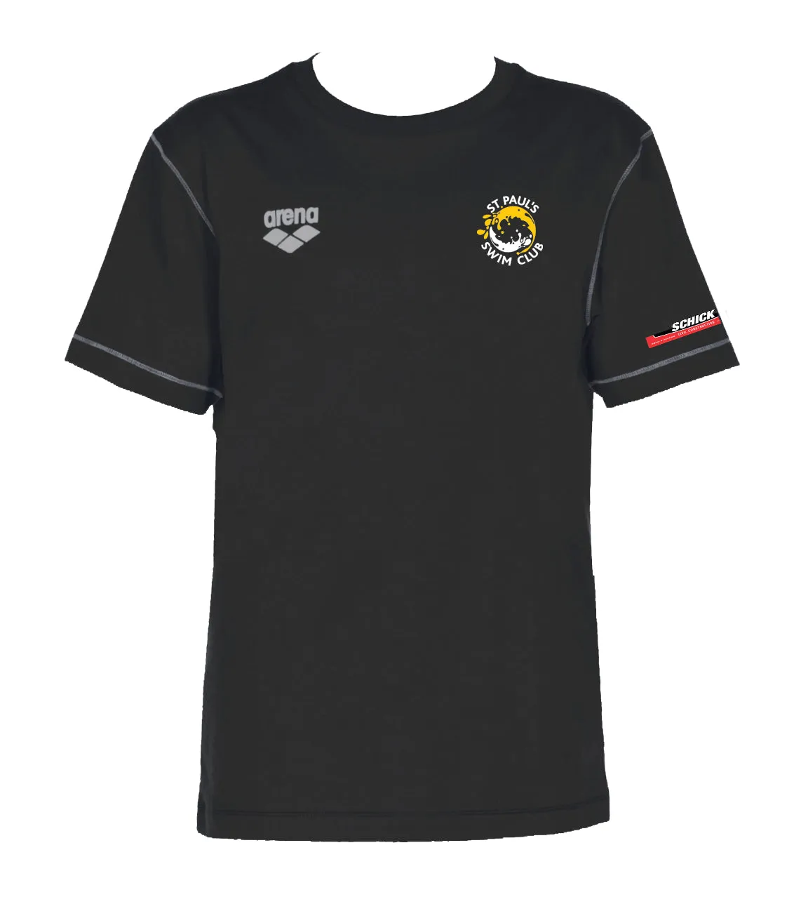 St Paul's Jr Panel T-Shirt - Black