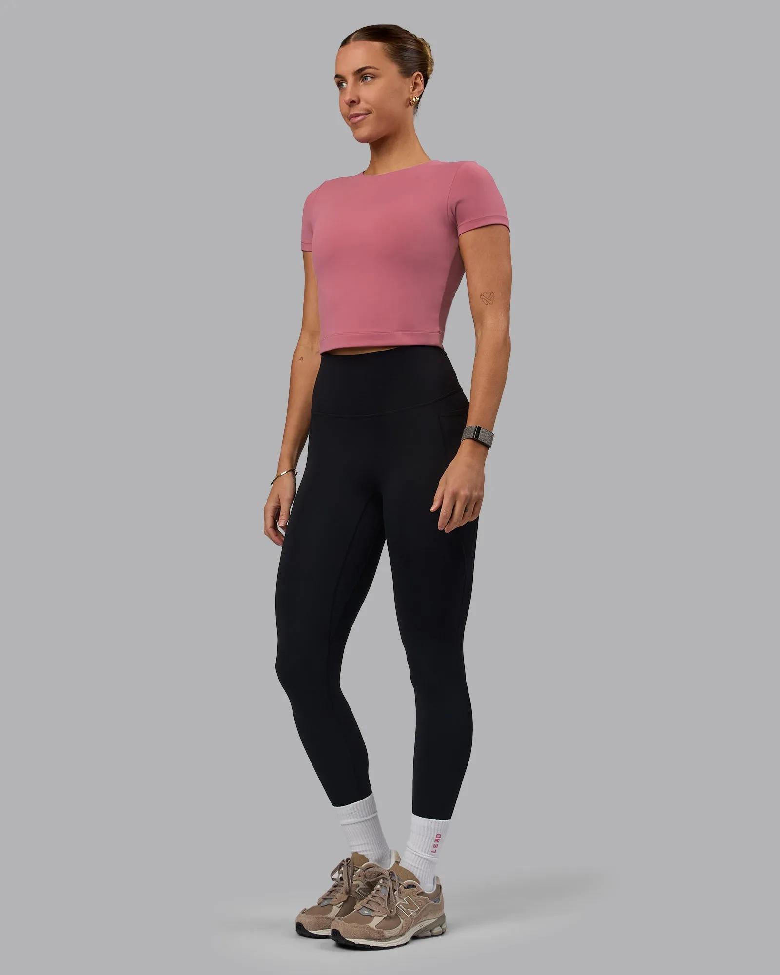 Staple Cropped Tee - Mauve Haze