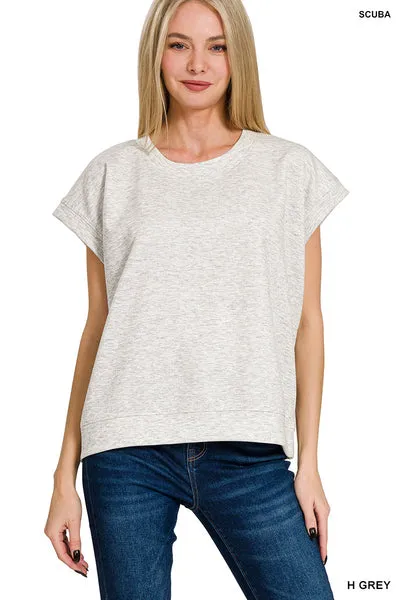 Stay Comfy Scuba Short Sleeve Top-Multiple Colors Available
