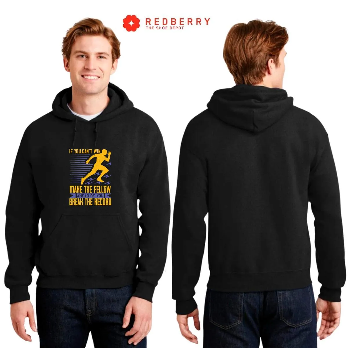 Sudadera Hombre  Hoodie Running Correr Maratón 015