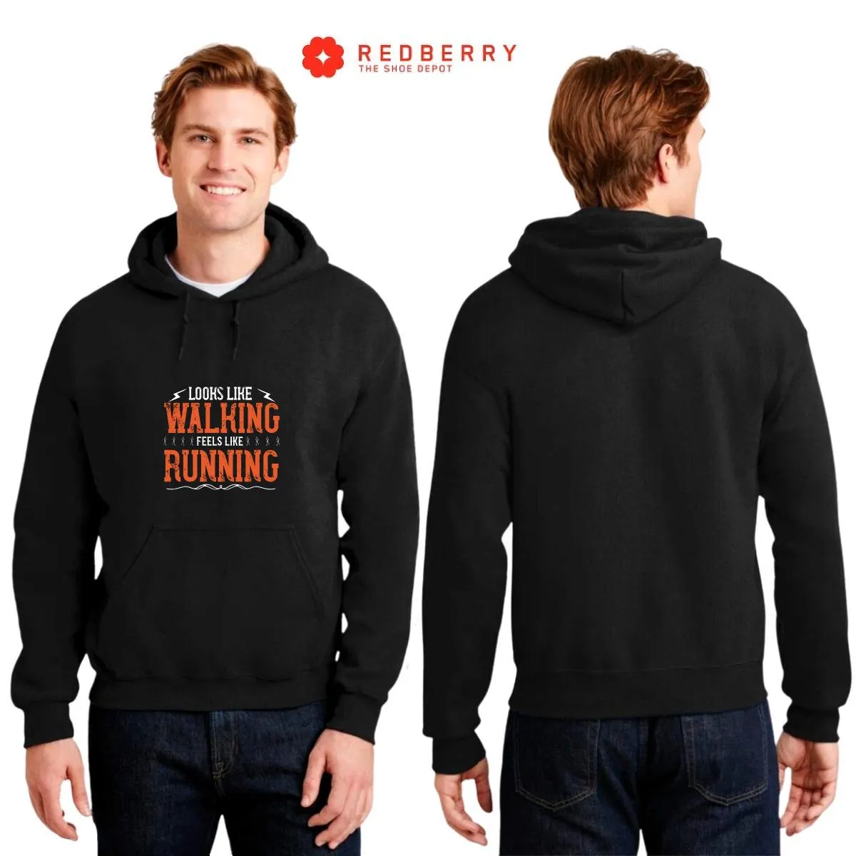 Sudadera Hombre  Hoodie Running Correr Maratón 019