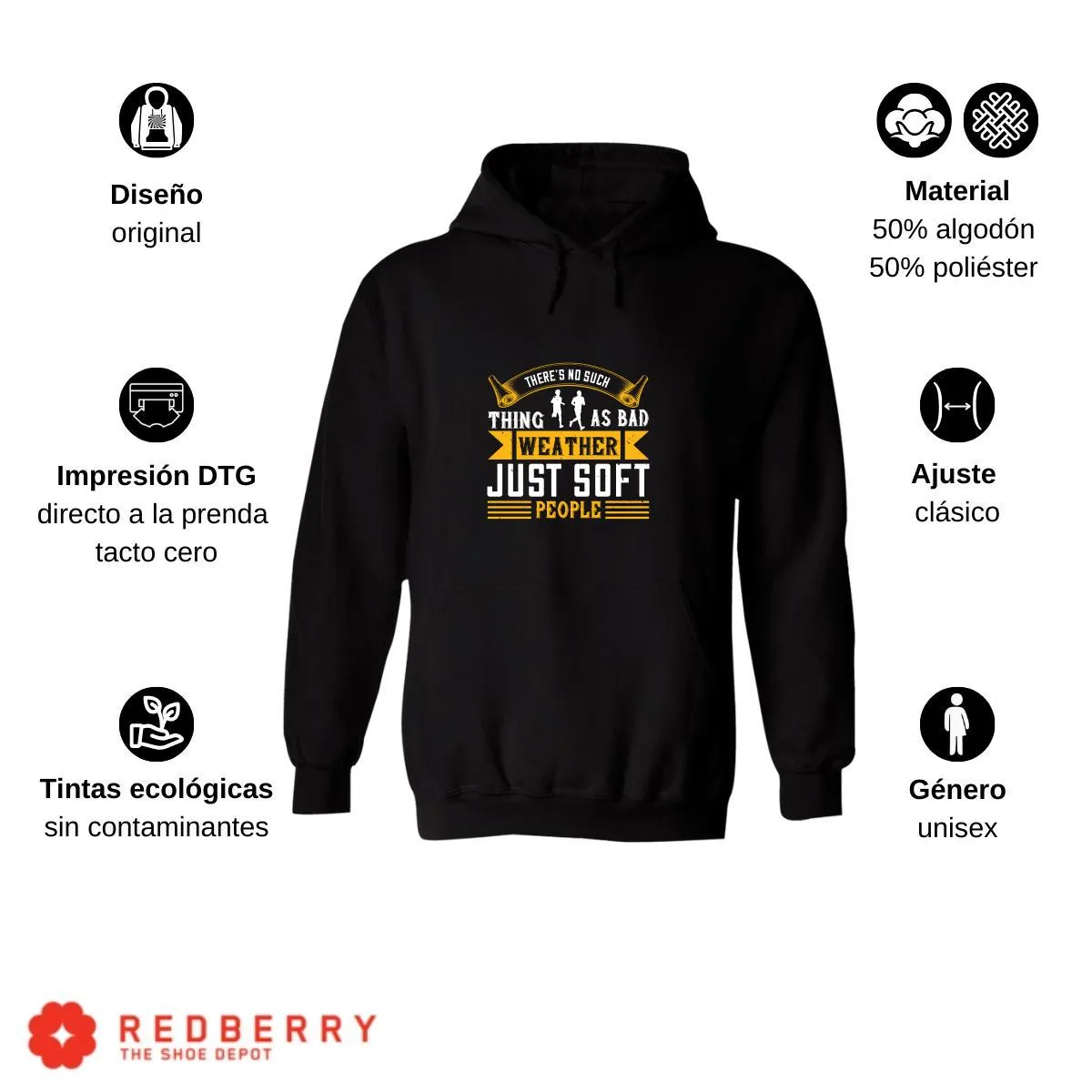 Sudadera Hombre  Hoodie Running Correr Maratón 043