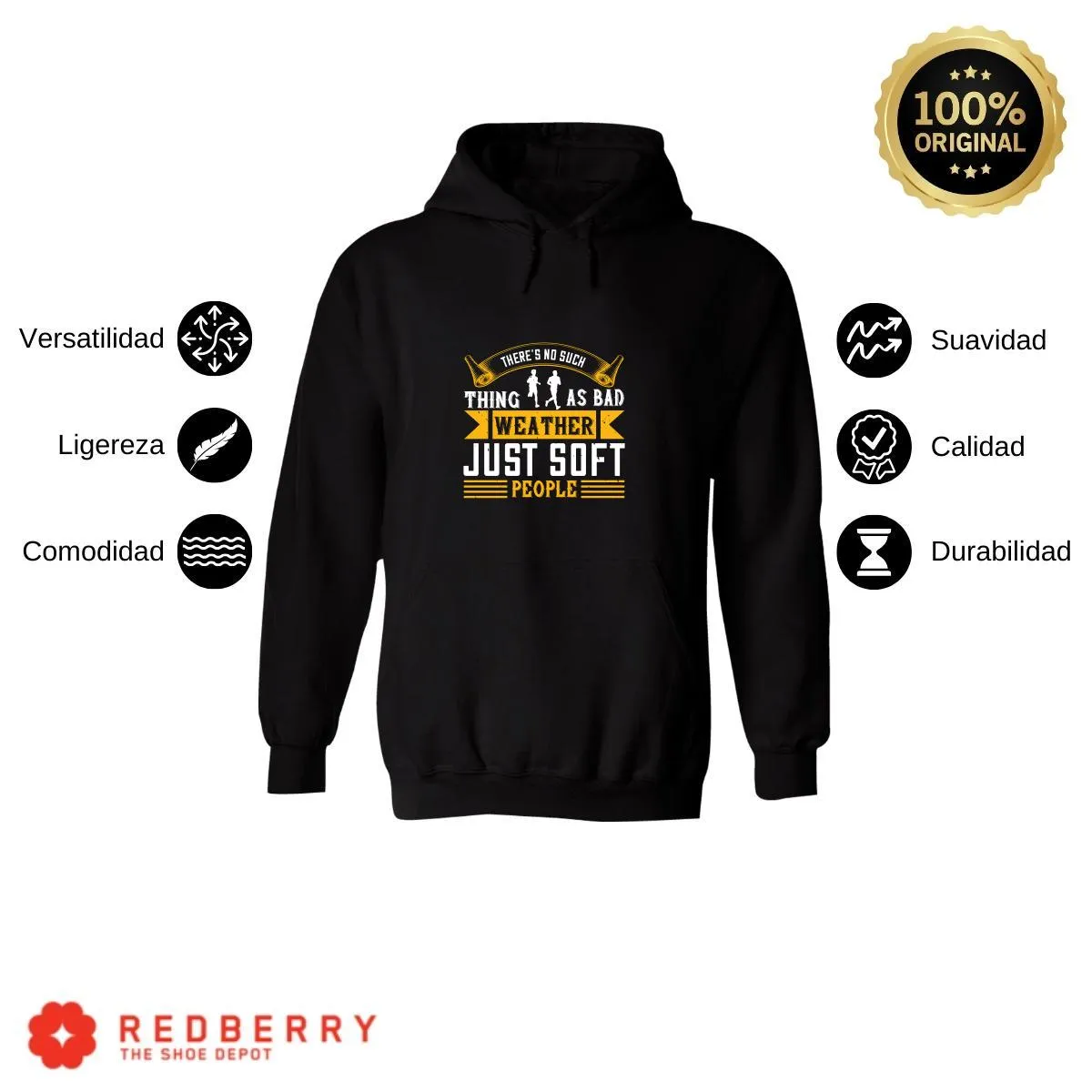 Sudadera Hombre  Hoodie Running Correr Maratón 043
