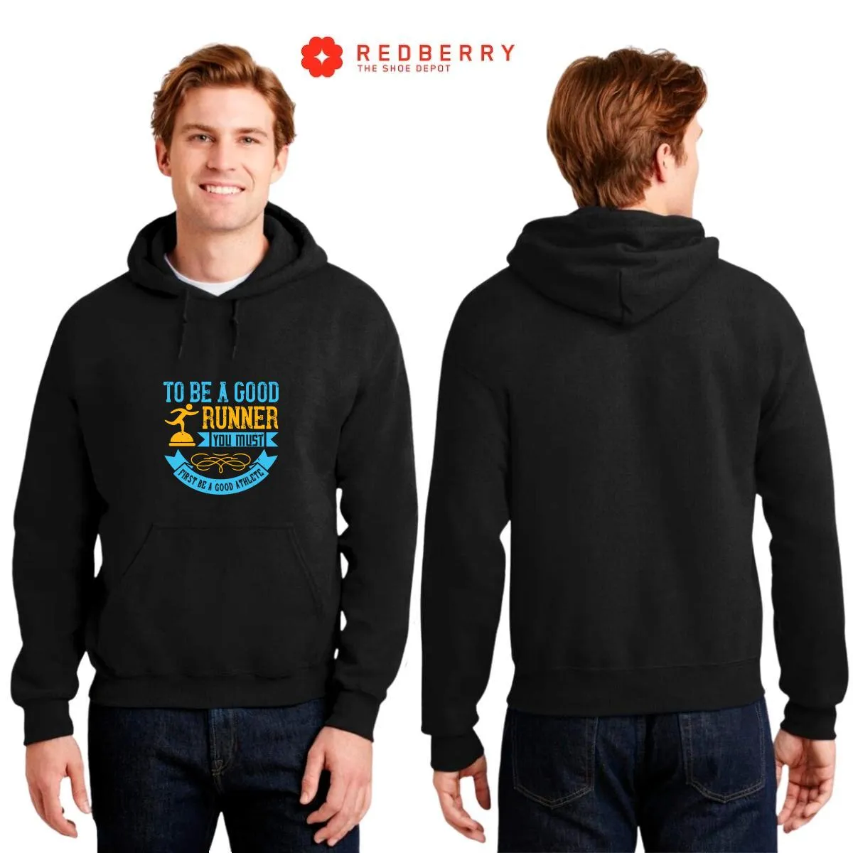 Sudadera Hombre  Hoodie Running Correr Maratón 044