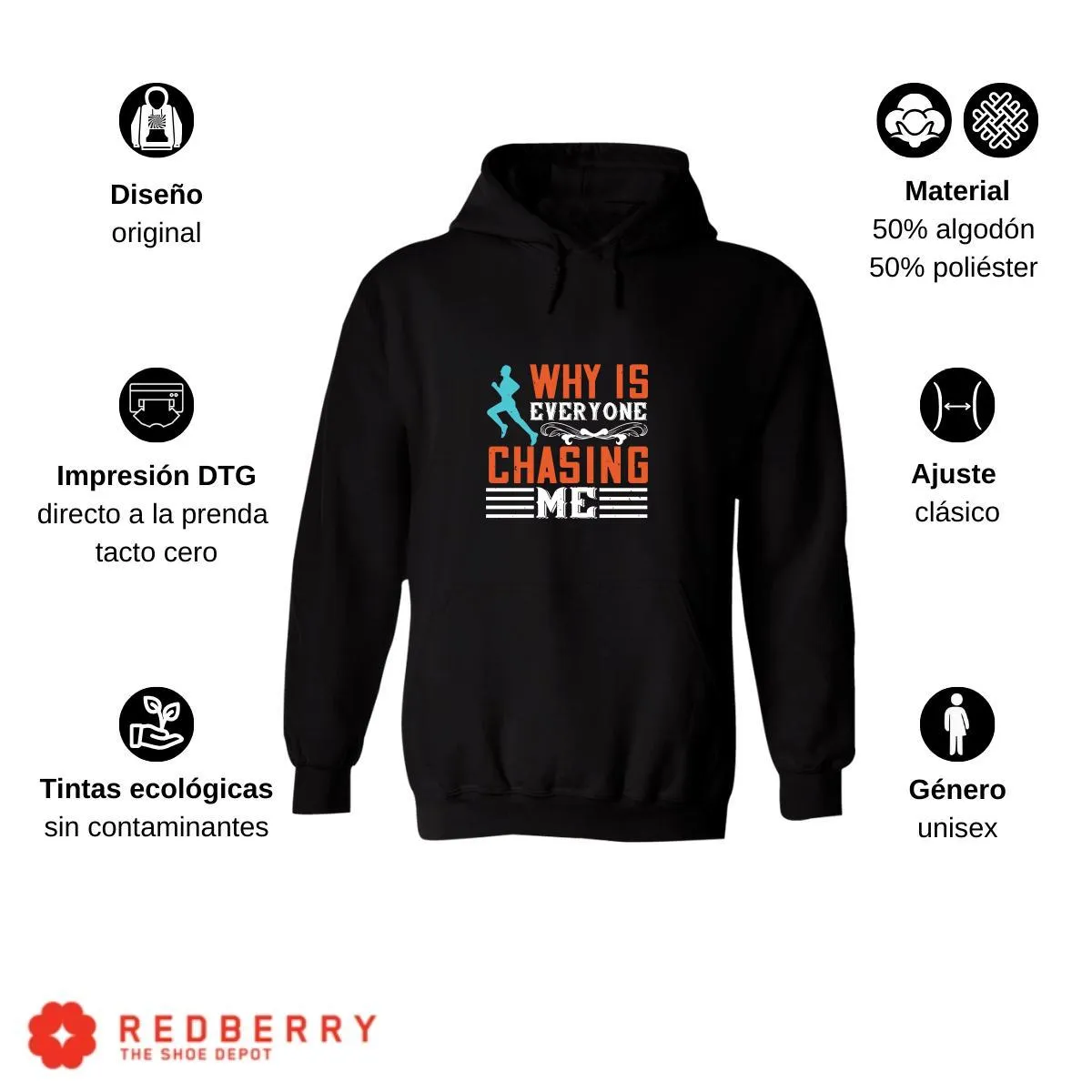Sudadera Hombre  Hoodie Running Correr Maratón 048