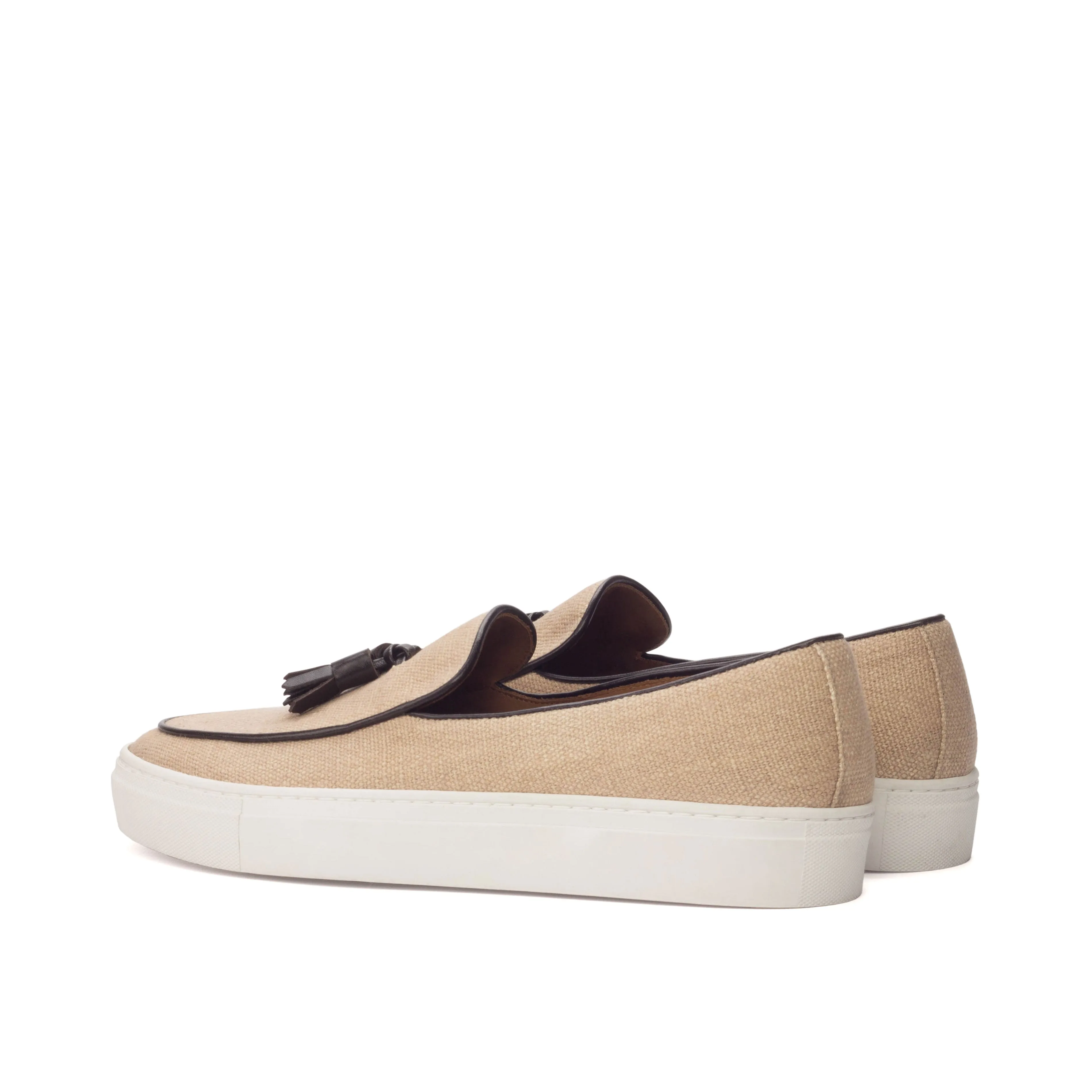 Tan Linen Belgian Sneakers