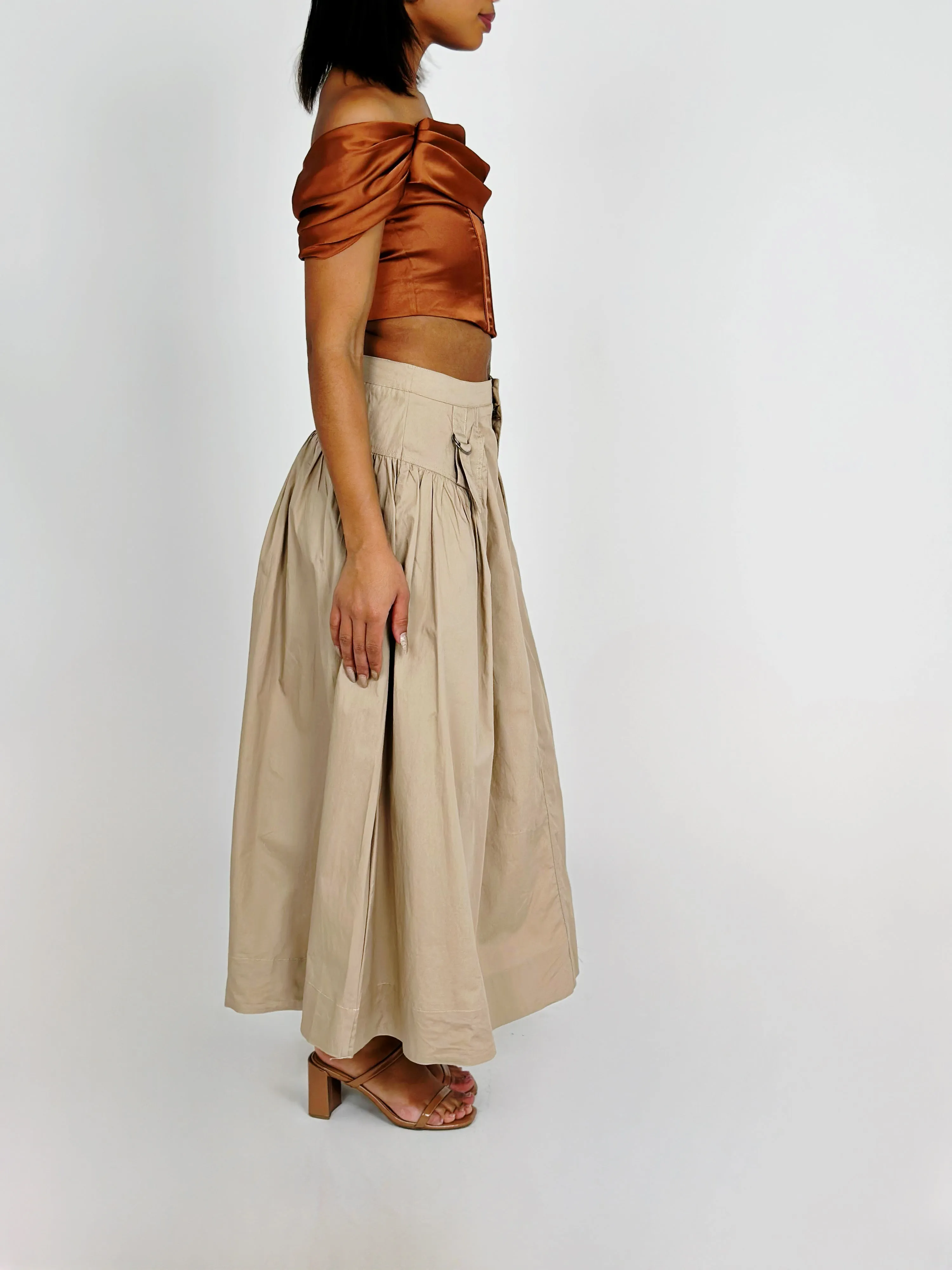 Taupe Maxi Skirt