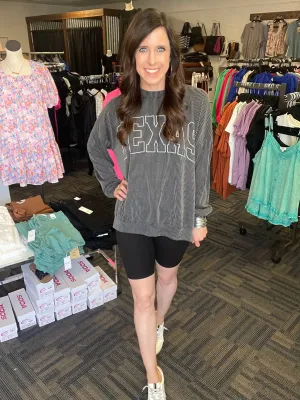 Texas Ribbed Long Sleeve Top