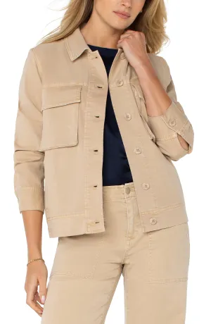 The Vanessa Button Front Cargo Jacket