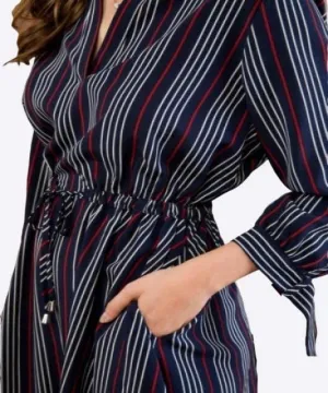 Tie-Sleeve Shirt Dress