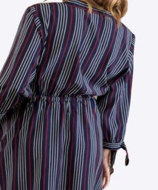 Tie-Sleeve Shirt Dress