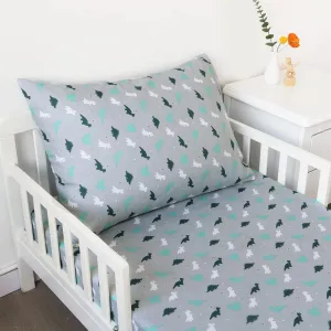 Toddler Sheet Set for Kids with Cute Print Includes A Crib Fitted