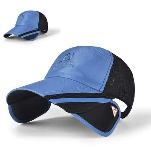Unisex Men Women Polyester Mesh Wide Brim Baseball Cap Adjustable Breathable Outdoor Hat
