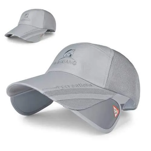 Unisex Men Women Polyester Mesh Wide Brim Baseball Cap Adjustable Breathable Outdoor Hat