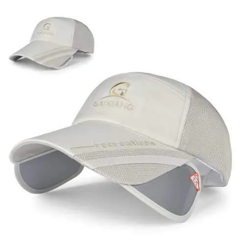 Unisex Men Women Polyester Mesh Wide Brim Baseball Cap Adjustable Breathable Outdoor Hat