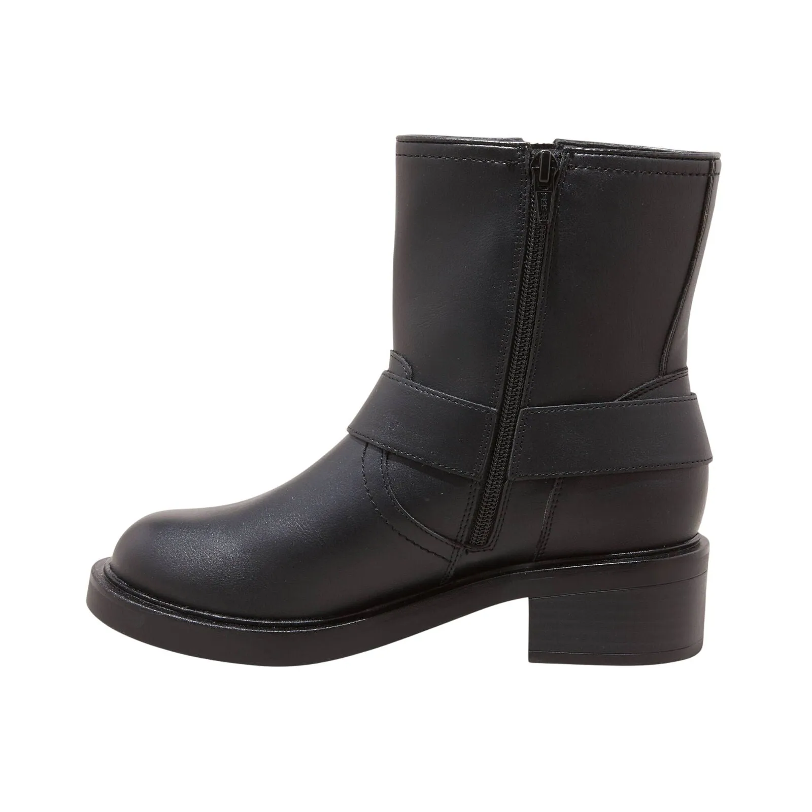 Universal Thread Womens Connor Harness Wide Width Buckle Ankle Boots Black 8.5W