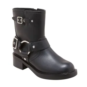Universal Thread Womens Connor Harness Wide Width Buckle Ankle Boots Black 8.5W