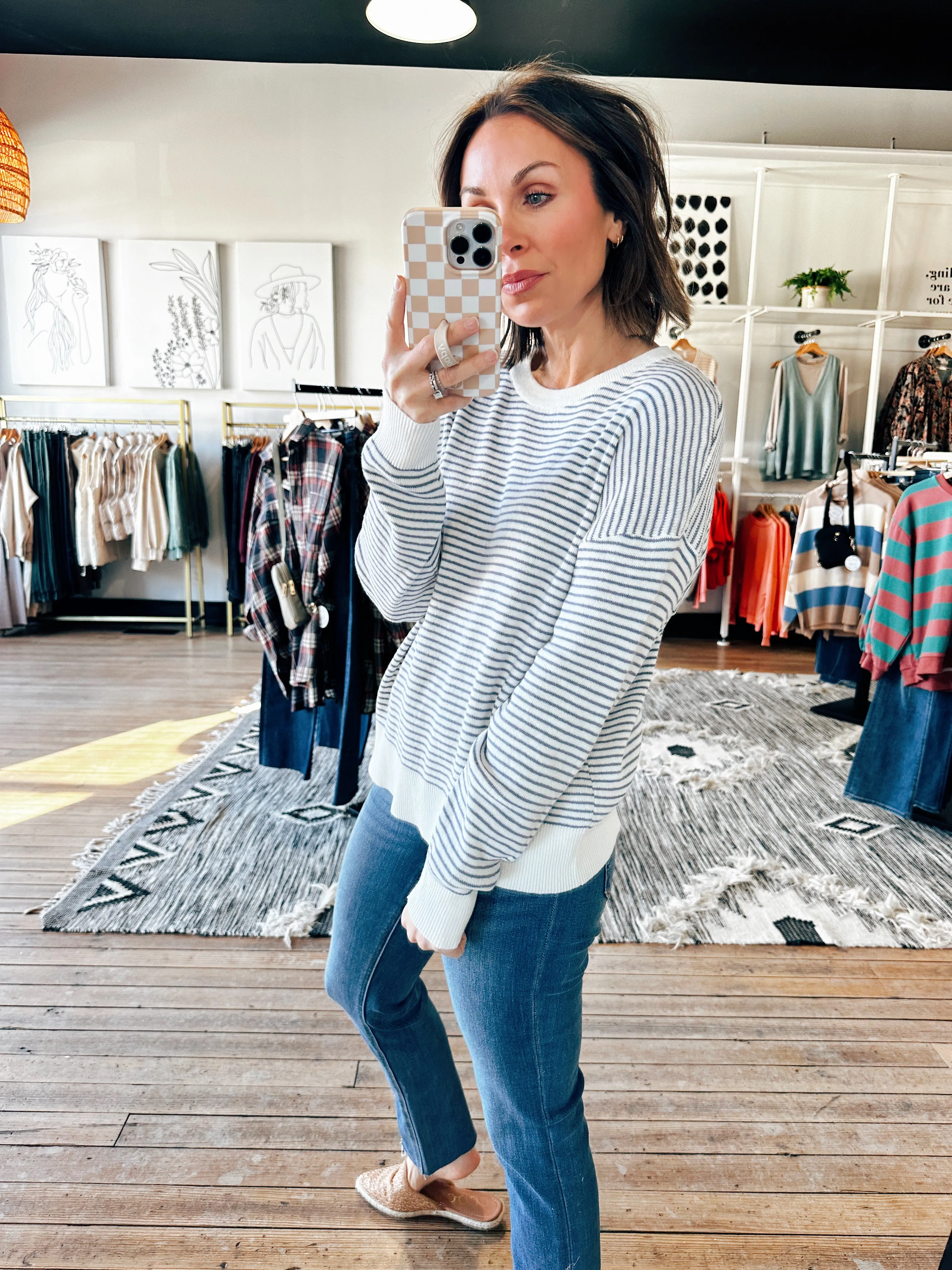 Urban Lightweight Striped Sweater - 2 Colors
