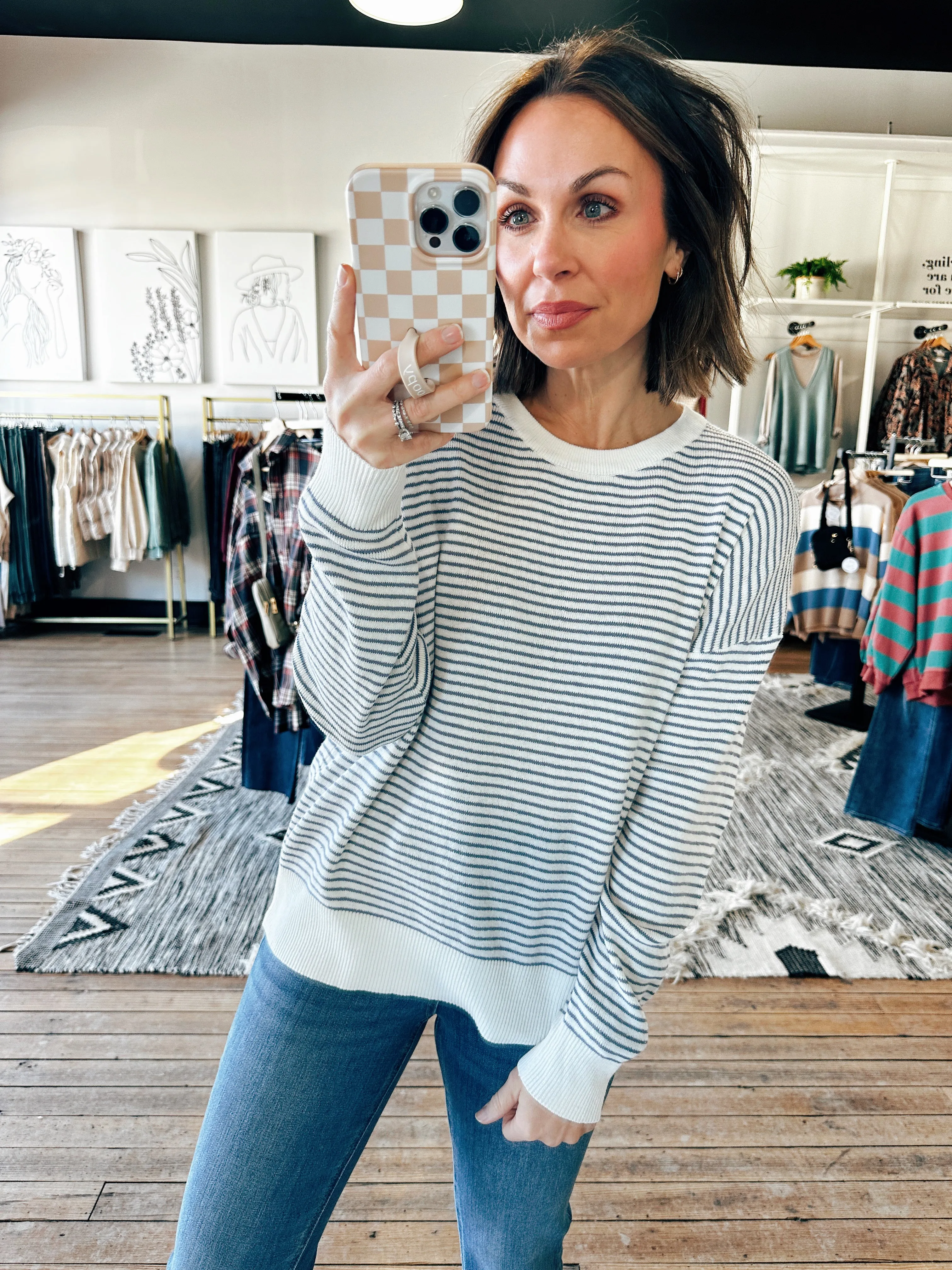 Urban Lightweight Striped Sweater - 2 Colors