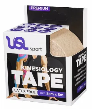 USL Sport Premium Kinesiology 5cm x 5m Beige