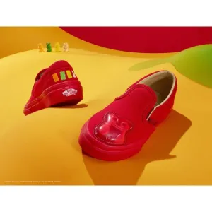 Vans Hariboo gummy Bears red slip on sneakers sz 2 big kid