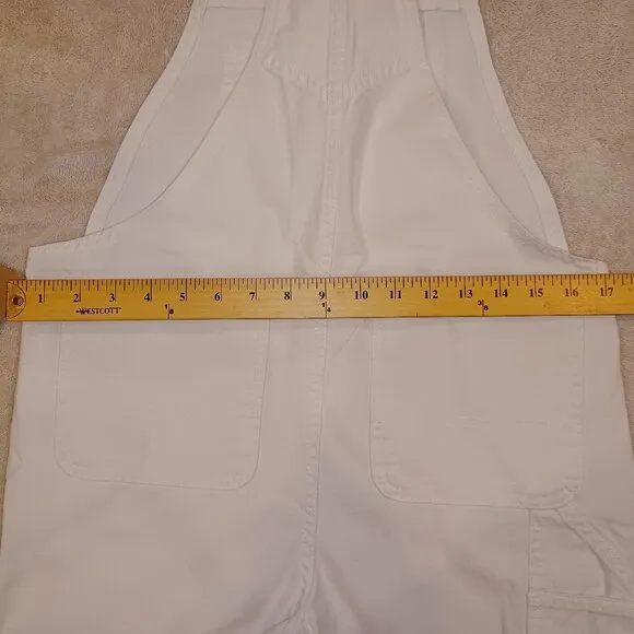 Vans Women's Large Ground Work Shortall Marshmallow White Overalls VN000G8WFS8
