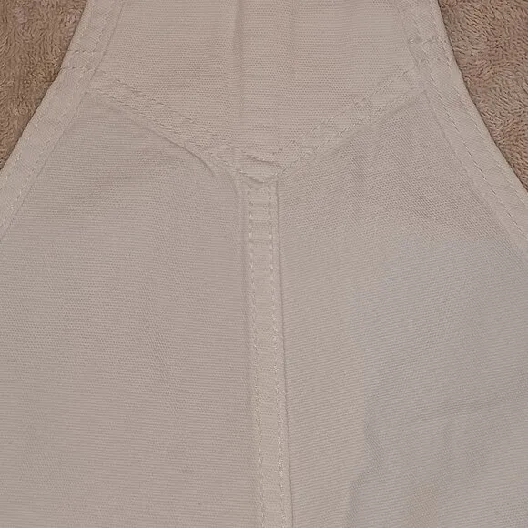 Vans Women's Large Ground Work Shortall Marshmallow White Overalls VN000G8WFS8