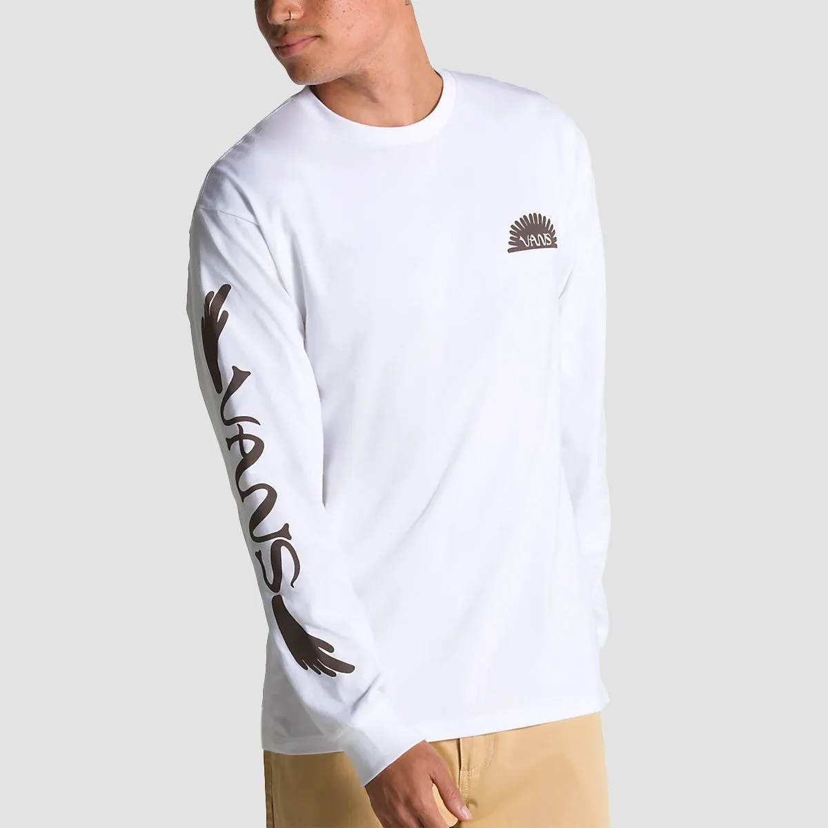Vans X Dakota Roche Long Sleeve T-Shirt White