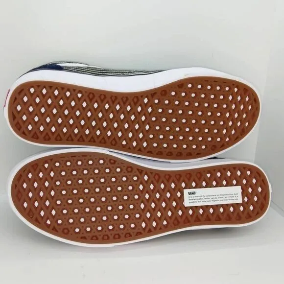 VANS Old Skool NEW Men's Striped Dress Blue/White Sports Team Sneakers-sz. 8 1/2