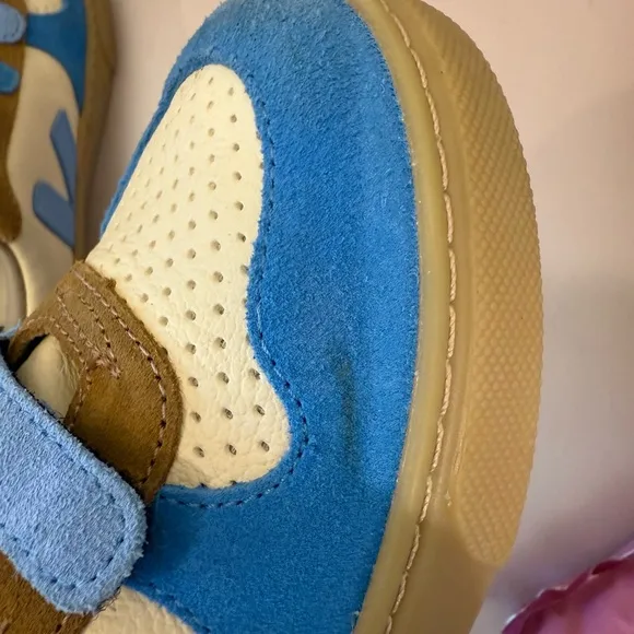 VEJA Kids Blue and Brown Sneakers