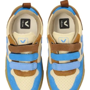 VEJA Kids Blue and Brown Sneakers