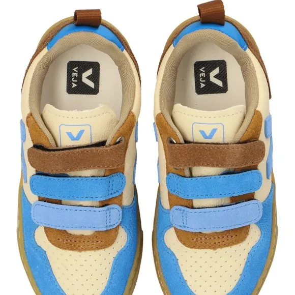 VEJA Kids Blue and Brown Sneakers