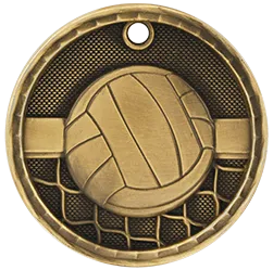 Vollyball 3-D 2" Medal