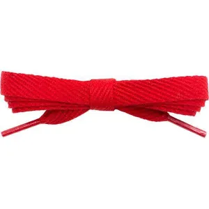 Wholesale Cotton Flat 3/8" - Red (12 Pair Pack) Shoelaces