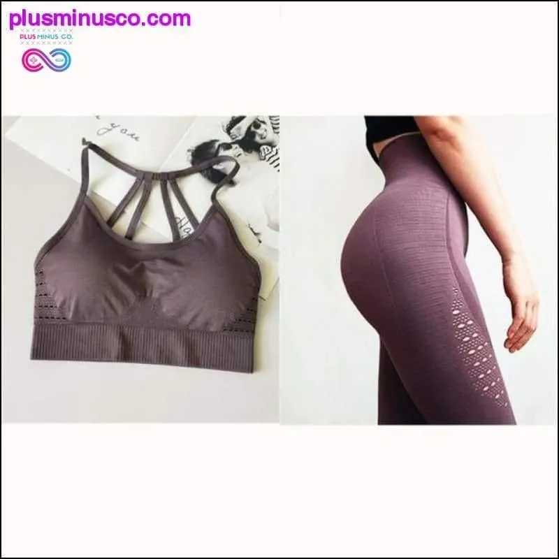 Women Red Padded Sports Bra Seamless Yoga Set Padded Sports