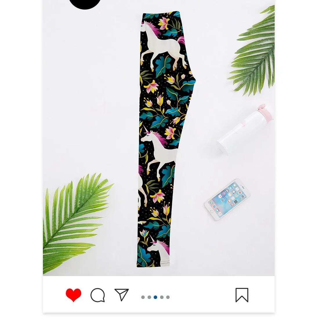 Women's Legging Colored Horse Flower Fitness Pants