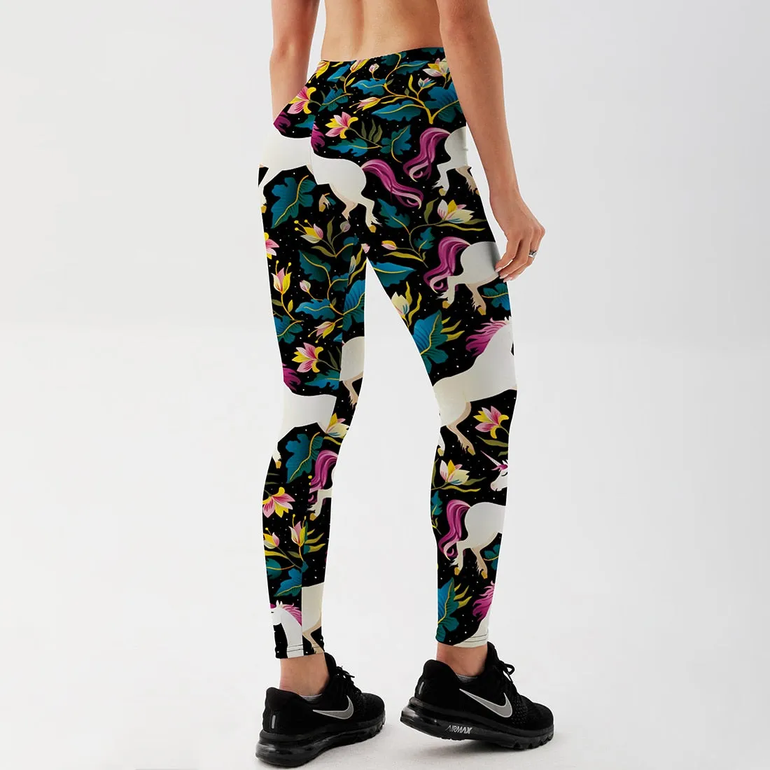 Women's Legging Colored Horse Flower Fitness Pants